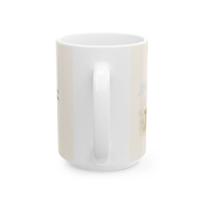 Dios pone al solitario en familia | Taza devocional de fe | Salmo 68:6 — 15 oz · Vista posterior