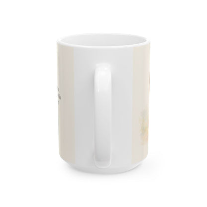 Dios ya me amaba desde antes | Taza de inspiración bíblica | Jeremías 1:5 — 15 oz · Vista posterior