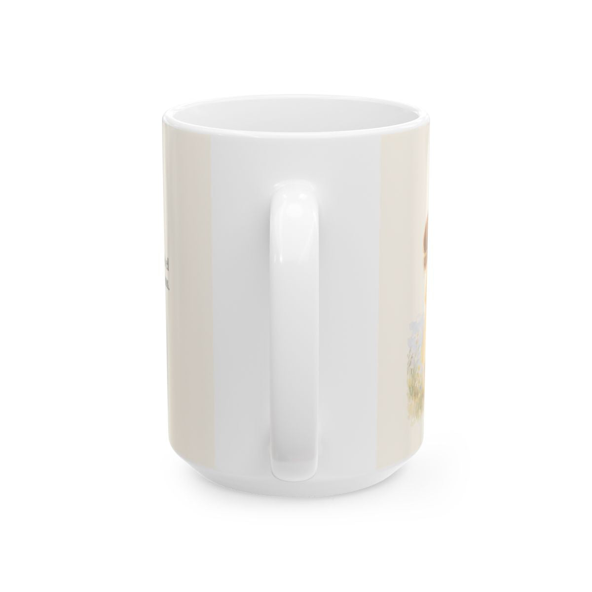 Jehová dirige mis pasos | Taza cristiana con frase devocional | Proverbios 16:9 — 15 oz · Vista posterior