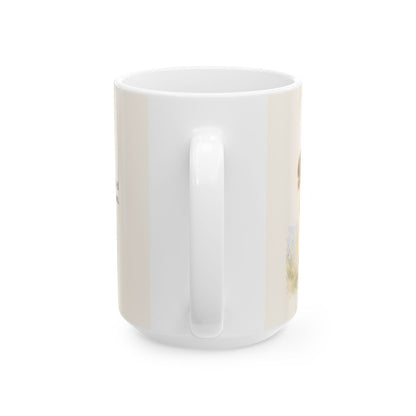 Jehová dirige mis pasos | Taza cristiana con frase devocional | Proverbios 16:9 — 15 oz · Vista posterior