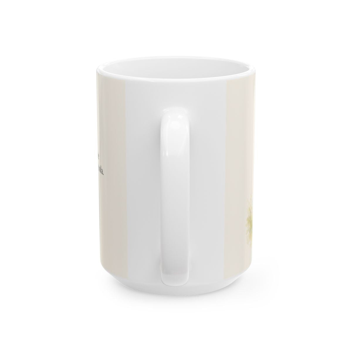 El Señor responde tarde, mañana y a mediodía | Taza devocional de fe | Salmo 55:17 — 15 oz · Vista posterior