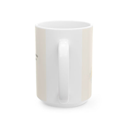 El Señor conoce el momento justo | Taza de fe para cada mañana | Eclesiastés 3:11 — 15 oz · Vista posterior