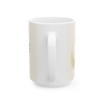 Tú me conoces, oh Dios, y me diste forma | Taza cristiana en dos tamaños | Salmo 139:14 — 15 oz · Vista posterior