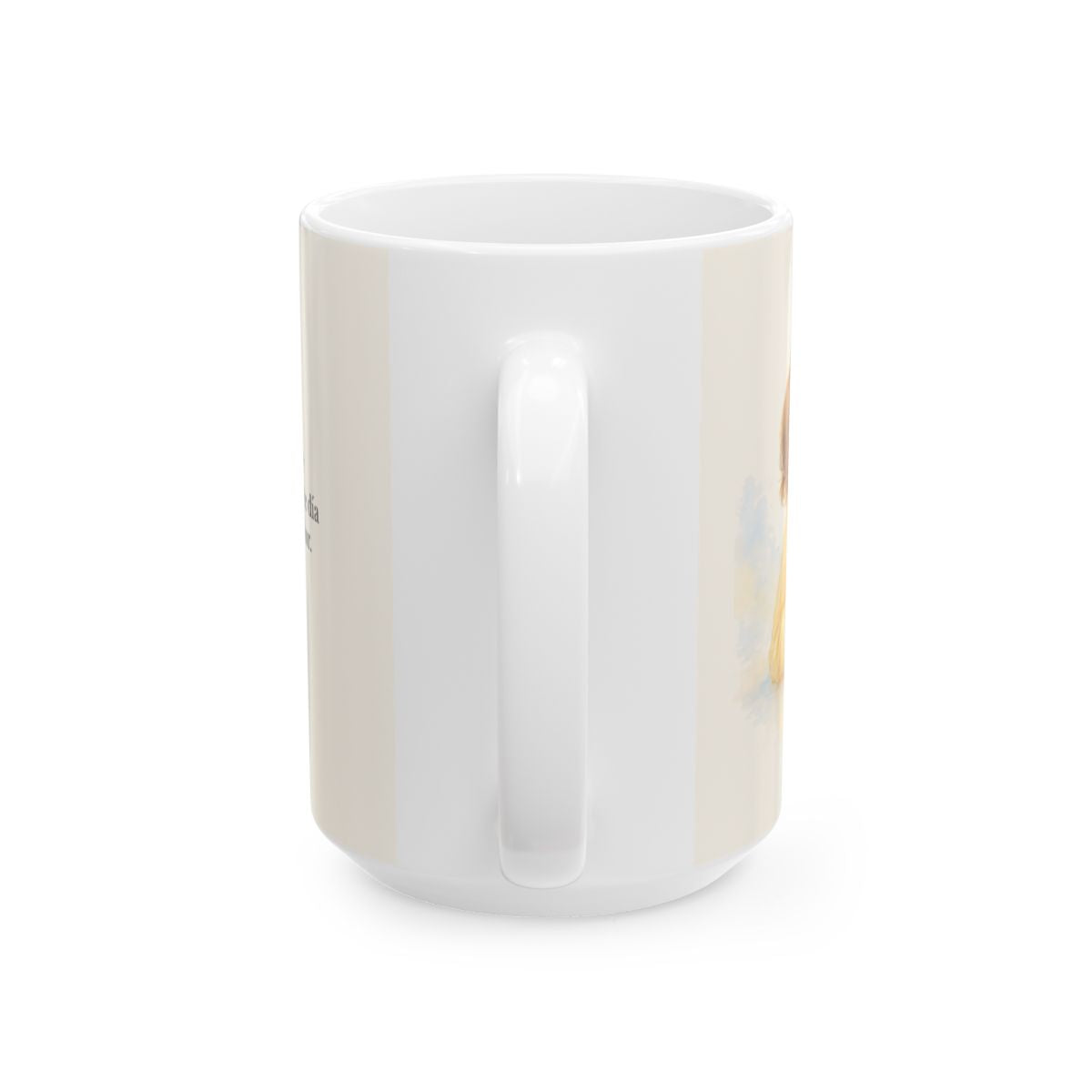 En este día me regocijaré en el Señor | Taza con arte cristiano | Salmo 118:24 — 15 oz · Vista posterior