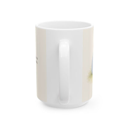 El que es lento para la ira es grande en entendimiento | Taza cristiana en dos tamaños | Proverbios 14:29 — 15 oz · Vista posterior