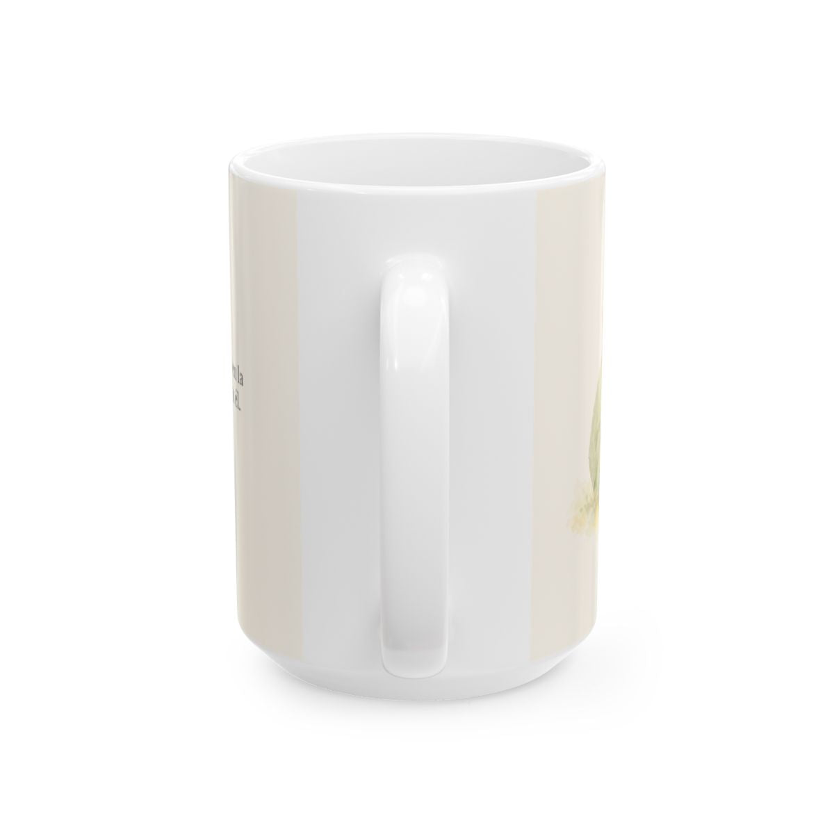 El Señor se agrada de los que esperan en él | Taza devocional de fe | Salmo 37:23 — 15 oz · Vista posterior
