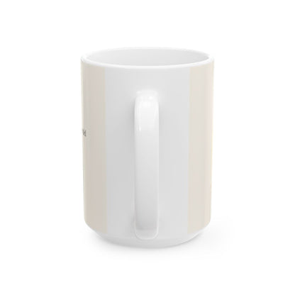 Nada podrá separarme del amor de Dios | Taza cristiana con frase devocional | Romanos 8:31 — 15 oz · Vista posterior