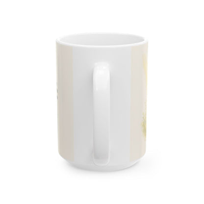 En la presencia de Jehová hay plenitud de gozo | Taza devocional de fe | Salmo 118:24 — 15 oz · Vista posterior