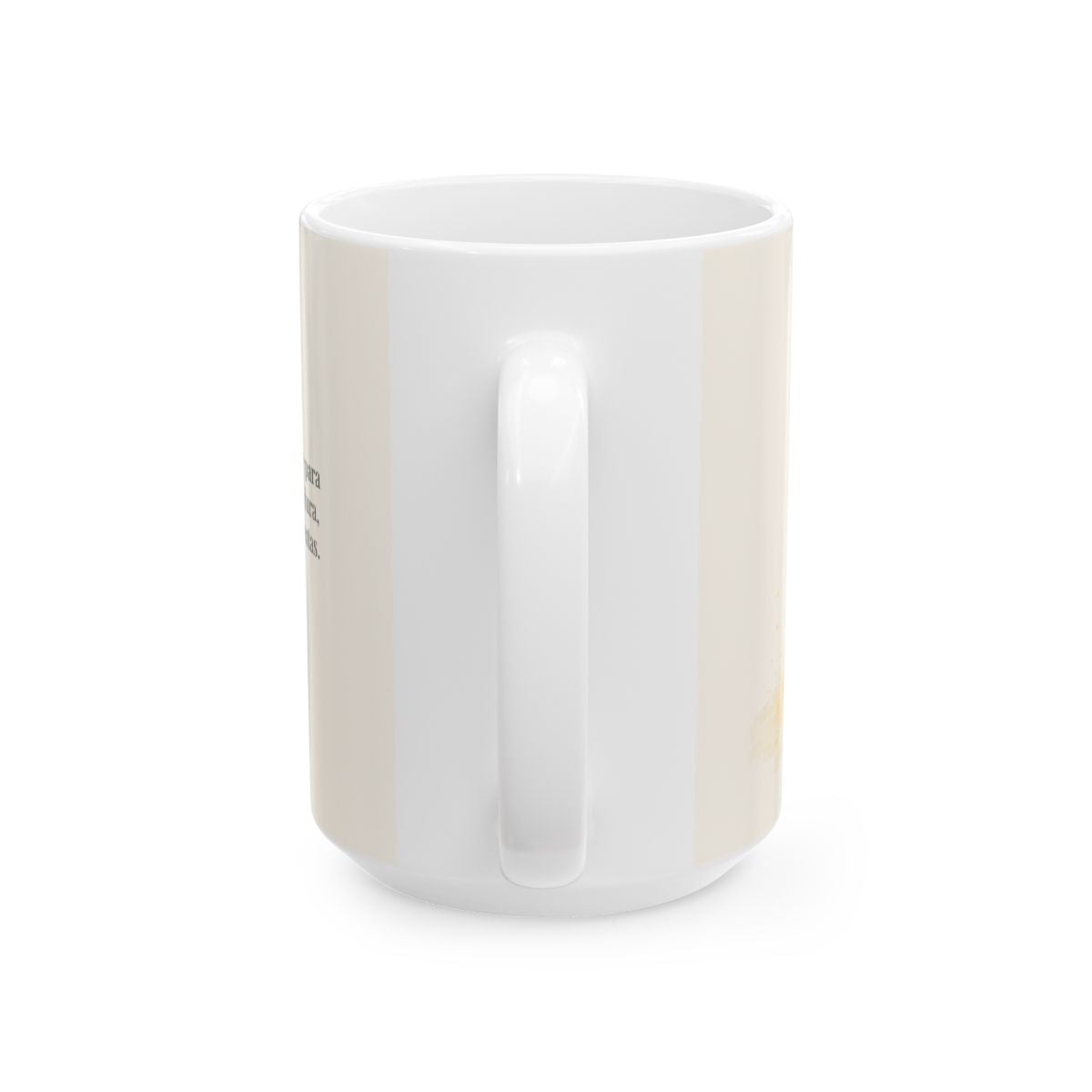 Dios no nos guarda rencor para siempre | Taza cristiana en dos tamaños | Salmo 103:9-10 — 15 oz · Vista posterior