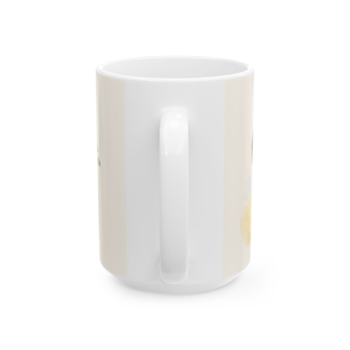 El cielo entero da gloria a Dios | Taza de fe para cada mañana | Lucas 2:14 — 15 oz · Vista posterior