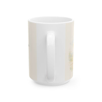 La fe es la certeza de lo que no vemos | Taza cristiana para regalar | Hebreos 11:1 — 15 oz · Vista posterior