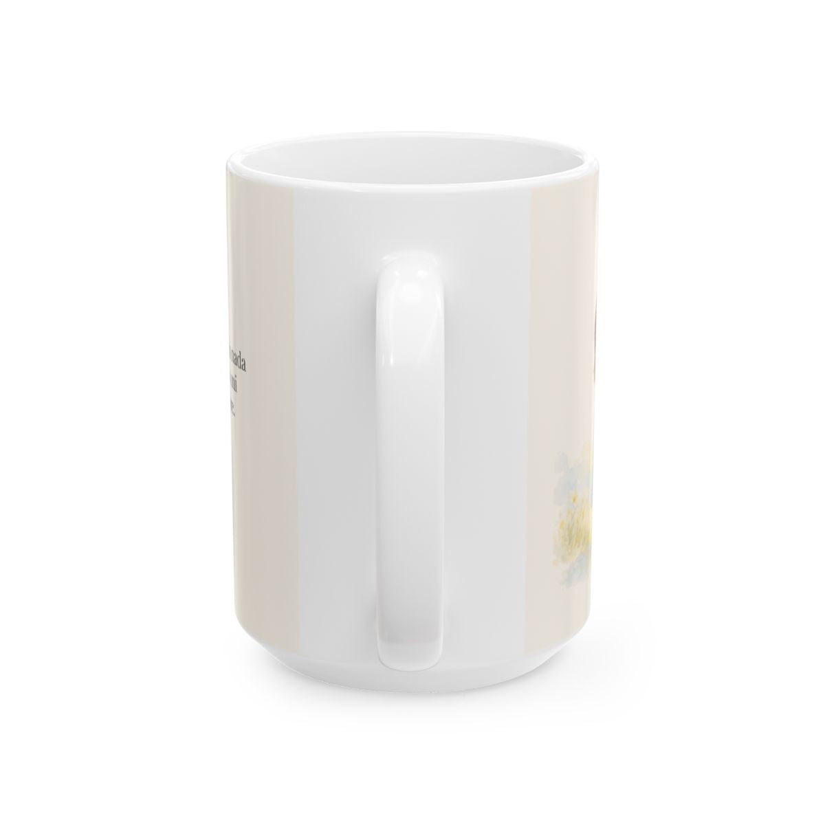 Mi porción eres tú, Señor | Taza devocional ilustrada | Salmo 73:26 — 15 oz · Vista posterior