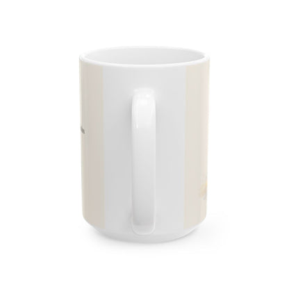 Vivimos confiados en el Señor | Taza con arte cristiano | 2 Corintios 5:7 — 15 oz · Vista posterior