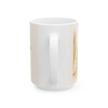 El Señor es mi pastor; Él me guía | Taza bíblica para café | Salmo 23:1 — 15 oz · Vista posterior