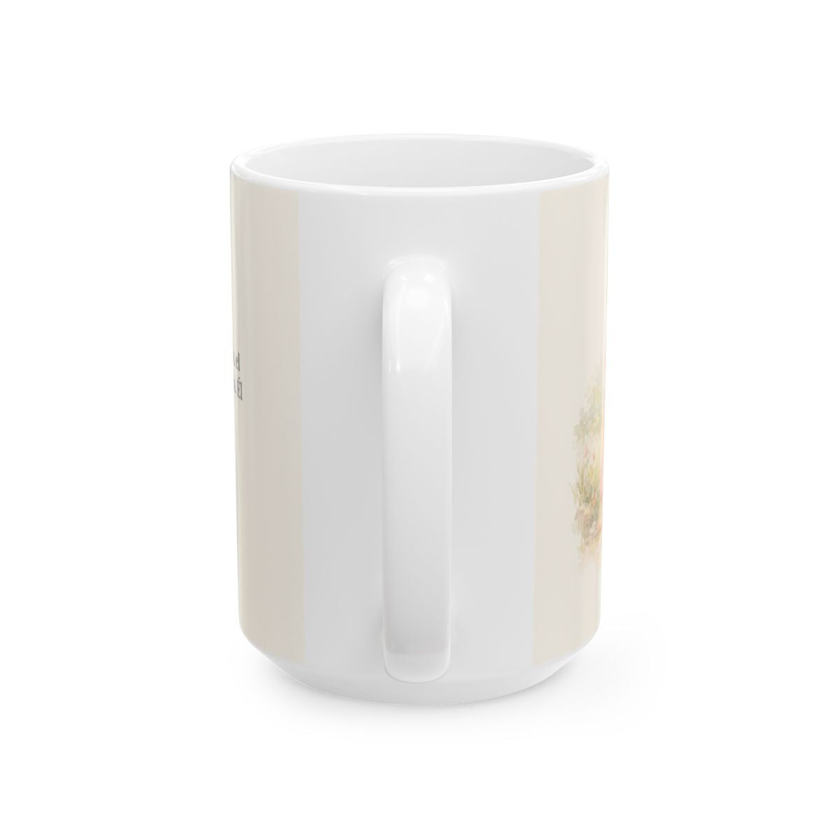 Cuando tengo miedo, el Señor es mi confianza | Taza de inspiración bíblica | Salmo 56:3 — 15 oz · Vista posterior