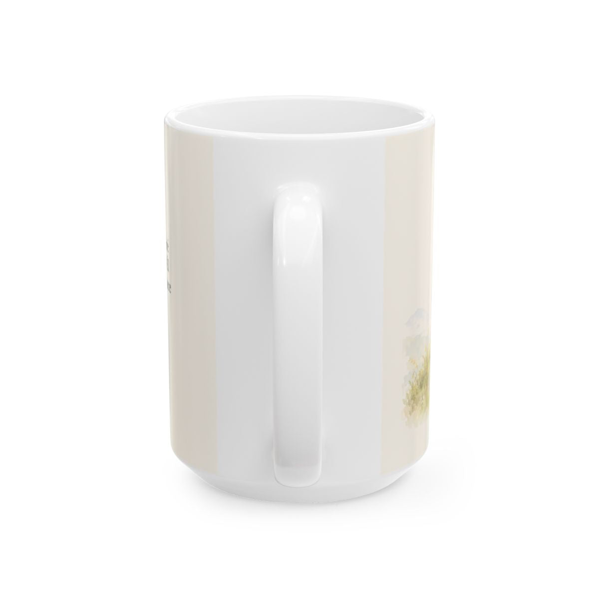 Con mi Dios asaltaré ejércitos | Taza cristiana en dos tamaños | Salmo 18:29 — 15 oz · Vista posterior