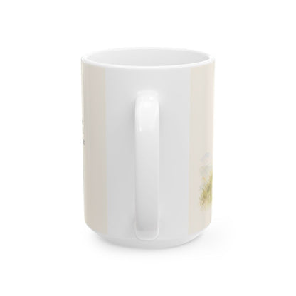 Con mi Dios asaltaré ejércitos | Taza cristiana en dos tamaños | Salmo 18:29 — 15 oz · Vista posterior