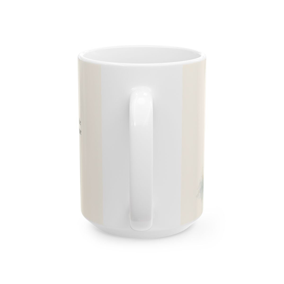 Mi vida es una carta de Cristo | Taza devocional ilustrada | 2 Corintios 3:2-3 — 15 oz · Vista posterior