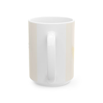 El Espíritu me ayuda en mi debilidad | Taza devocional ilustrada | Romanos 8:26 — 15 oz · Vista posterior