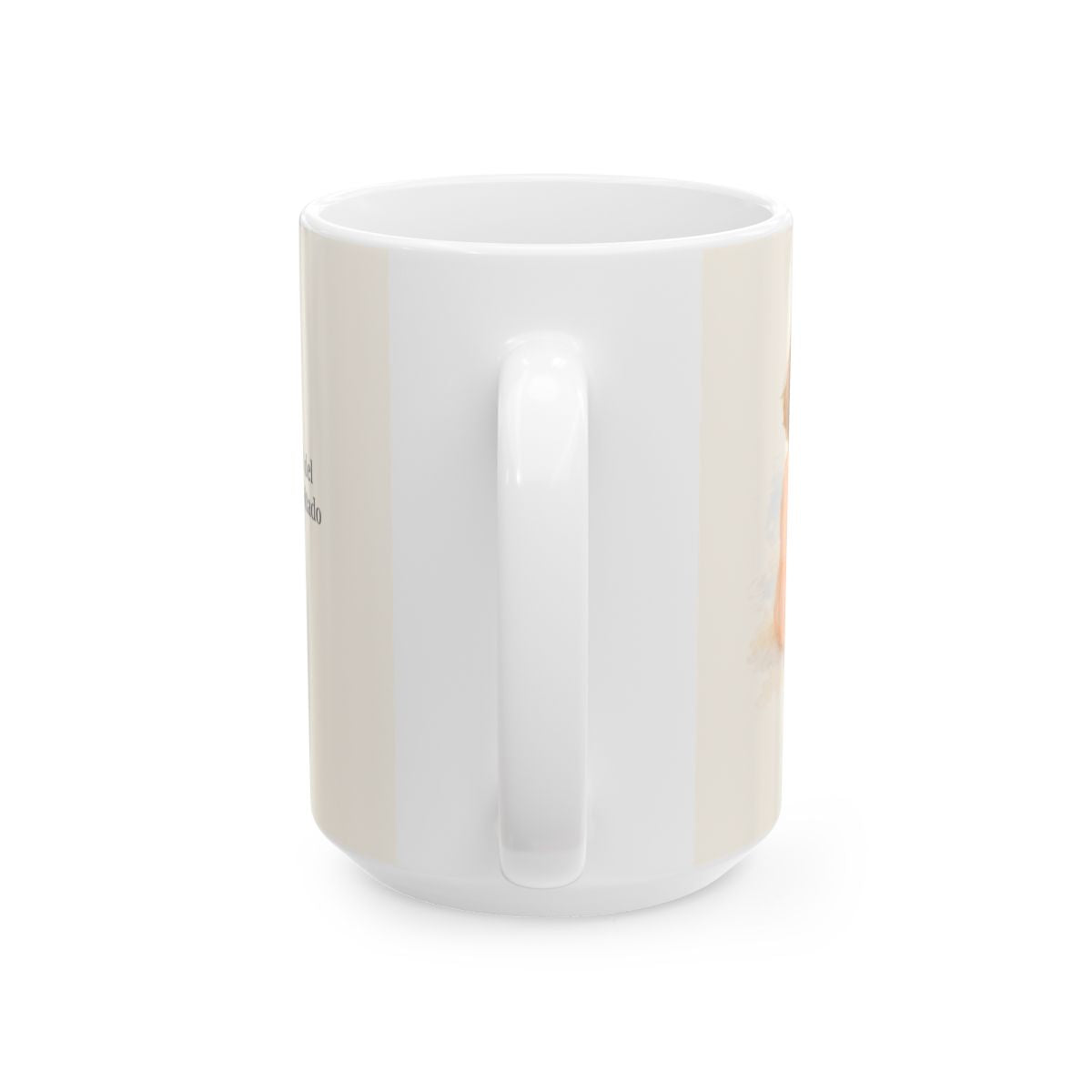 Grande es la bondad del Señor conmigo | Taza cristiana con frase devocional | Lamentaciones 3:22-23 — 15 oz · Vista posterior