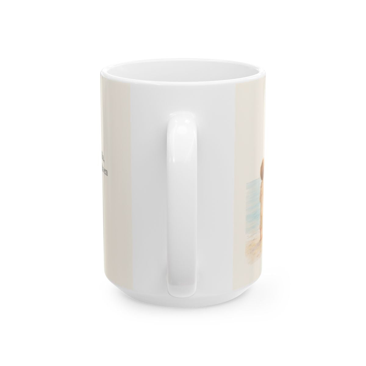 Él dijo: Calla, enmudece | Taza devocional de fe | Marcos 4:39 — 15 oz · Vista posterior