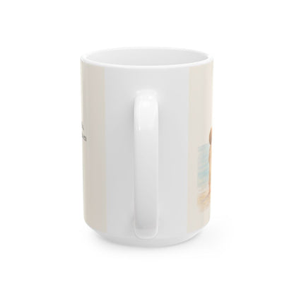 Él dijo: Calla, enmudece | Taza devocional de fe | Marcos 4:39 — 15 oz · Vista posterior