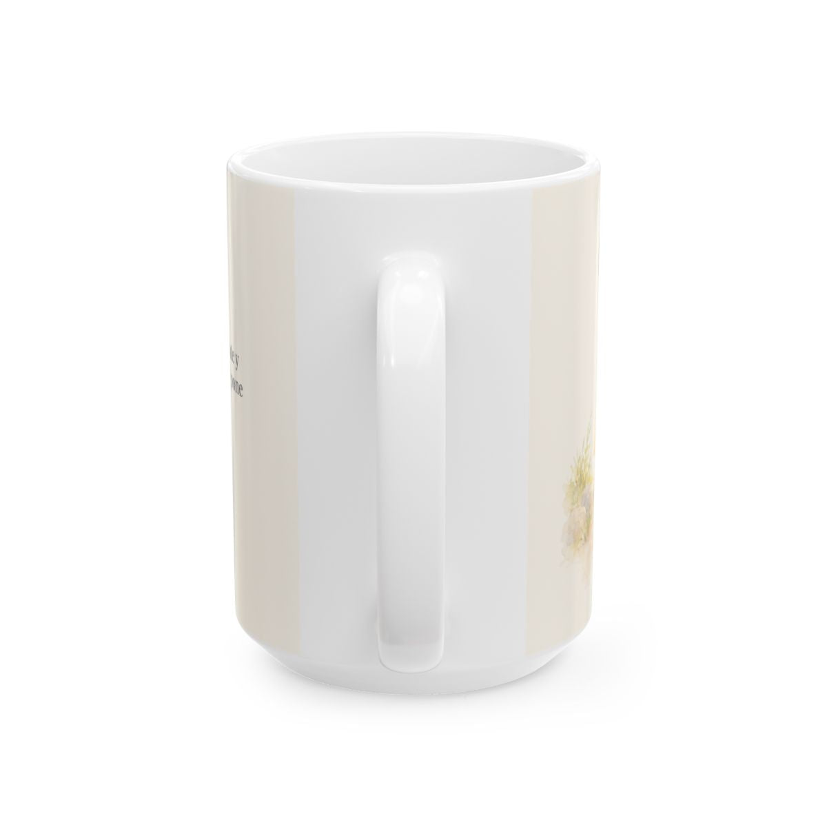 Levántate, toma tu lecho y anda | Taza cristiana en dos tamaños | Juan 5:8 — 15 oz · Vista posterior