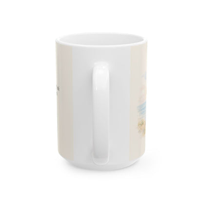 Tú guardarás en completa paz a quien confía en ti | Taza de fe para cada mañana | Isaías 26:3 — 15 oz · Vista posterior