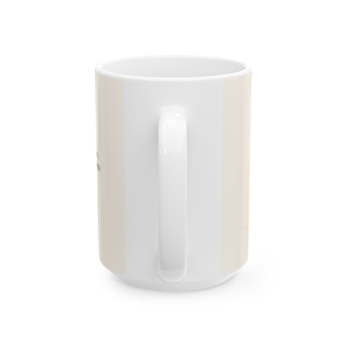 Aunque ande en valle de sombra, Tú estás conmigo | Taza bíblica para café | Salmo 23:4 — 15 oz · Vista posterior