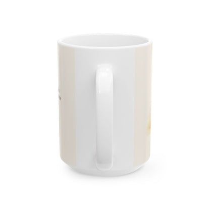 Felices los que pertenecen a Dios | Taza cristiana en dos tamaños | Mateo 5:8 — 15 oz · Vista posterior