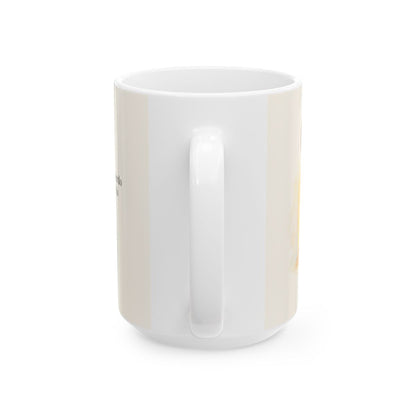 Donde dos se ponen de acuerdo | Taza devocional de fe | Mateo 18:19 — 15 oz · Vista posterior