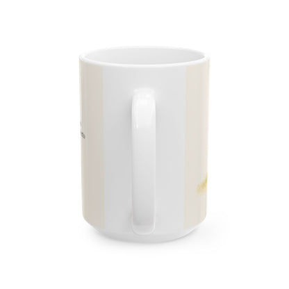 Dios me viste con su armadura | Taza con arte cristiano | Efesios 6:11 — 15 oz · Vista posterior