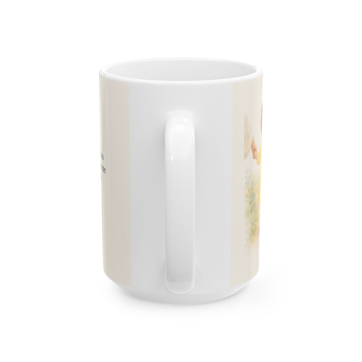 Confía en Dios cuando no entiendas el camino | Taza de fe para cada mañana | Isaías 55:8-9 — 15 oz · Vista posterior