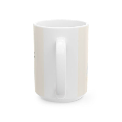 Dios dispone mi corazón cuando oro | Taza de inspiración bíblica | Salmo 10:17 — 15 oz · Vista posterior
