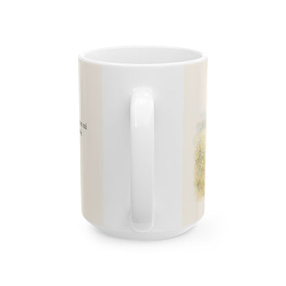 Caminar con Dios es suficiente | Taza de inspiración bíblica | Miqueas 6:8 — 15 oz · Vista posterior