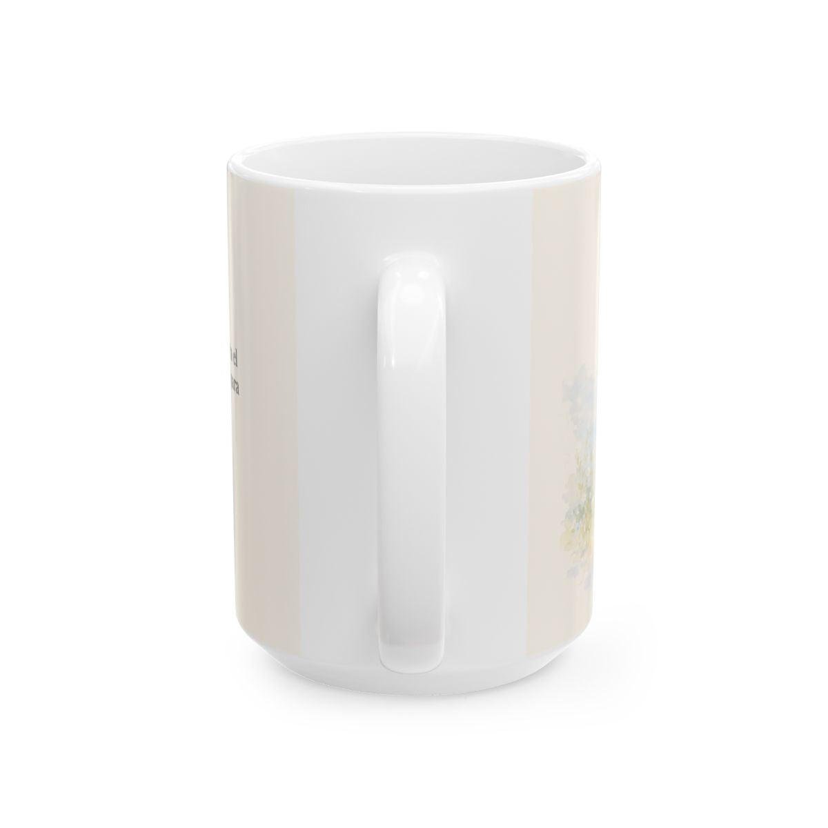 Soy pueblo santo para Jehová tu Dios | Taza de inspiración bíblica | Deuteronomio 7:6 — 15 oz · Vista posterior