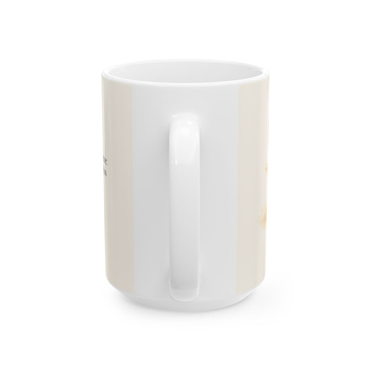 Venid, adoremos y postrémonos | Taza de inspiración bíblica | Salmo 95:6 — 15 oz · Vista posterior