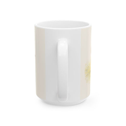 No se turbe vuestro corazón | Taza cristiana con frase devocional | Juan 14:27 — 15 oz · Vista posterior
