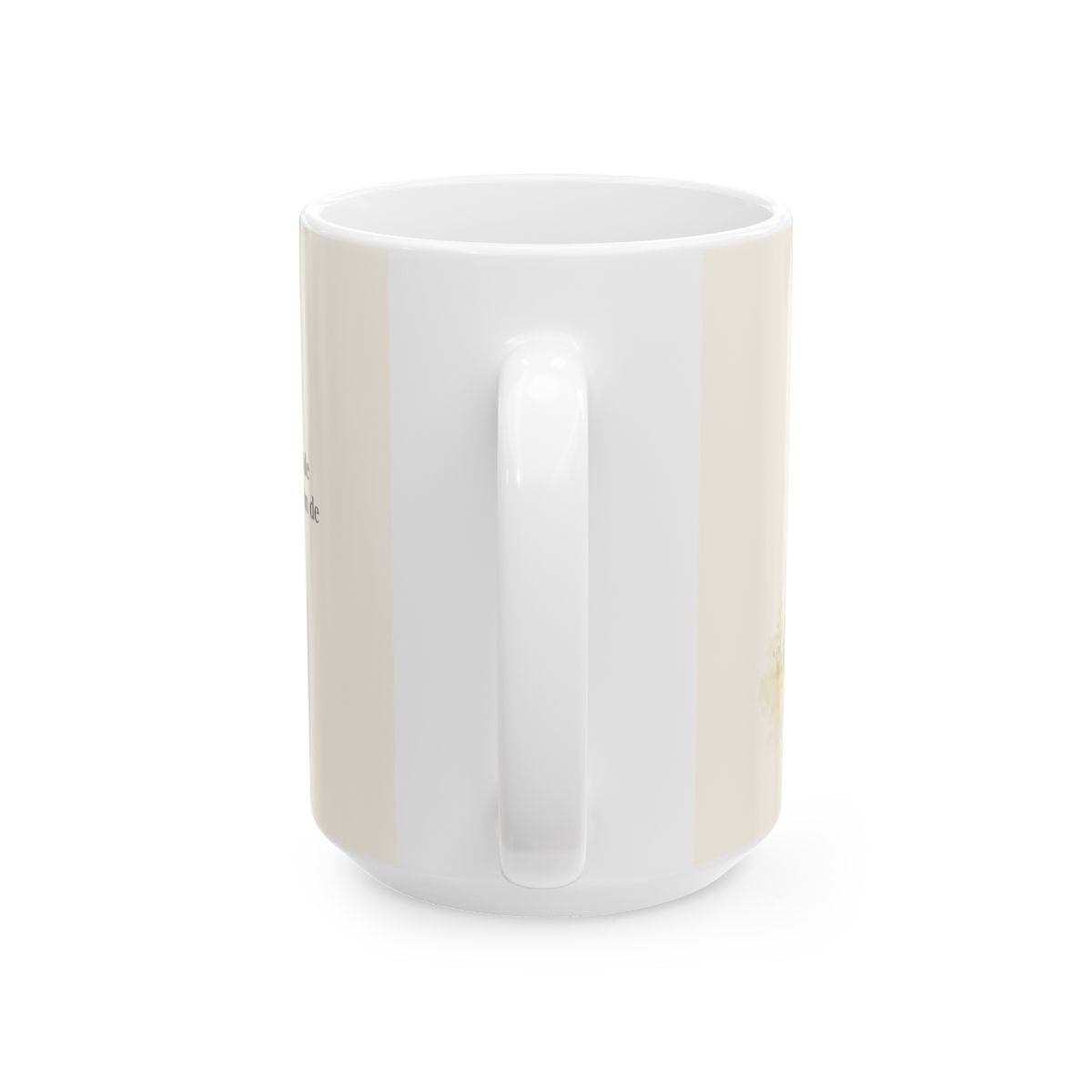 Jehová está cerca de todos los que le invocan | Taza devocional de fe | Salmo 145:18 — 15 oz · Vista posterior