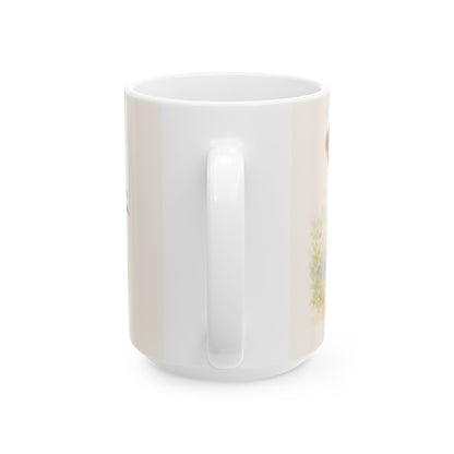 En Cristo soy nueva criatura | Taza bíblica de cerámica | 2 Corintios 5:17 — 15 oz · Vista posterior