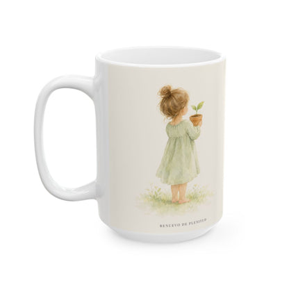 Por la misericordia de Jehová no fuimos consumidos | Taza cristiana con frase devocional | Lamentaciones 3:22-23 — 15 oz · Cara ilustrada