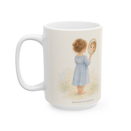 Formidables y maravillosas son tus obras | Taza de fe para cada mañana | Salmo 139:14 — 15 oz · Cara ilustrada