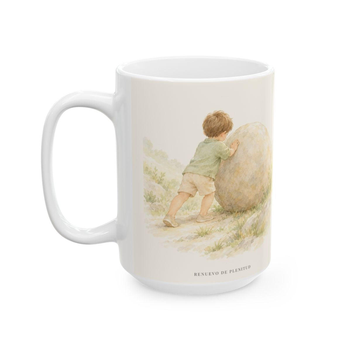 Cristo es la fuerza que me sostiene | Taza cristiana para regalar | Filipenses 4:13 — 15 oz · Cara ilustrada