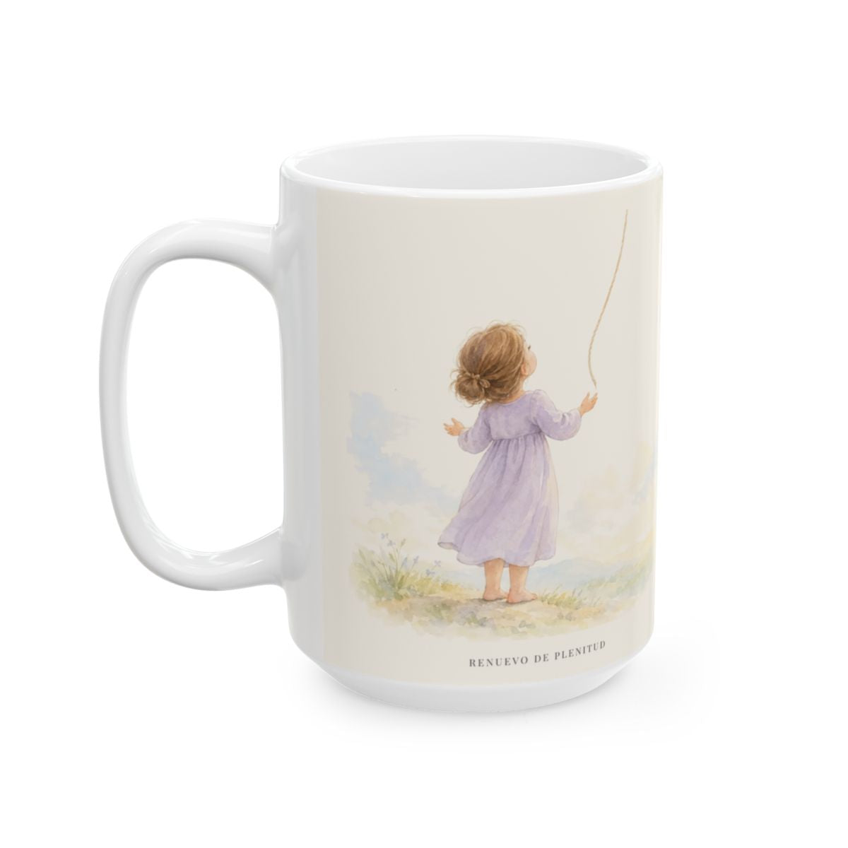 Por medio de Cristo soy más que vencedor | Taza con arte cristiano | 1 Corintios 15:57 — 15 oz · Cara ilustrada
