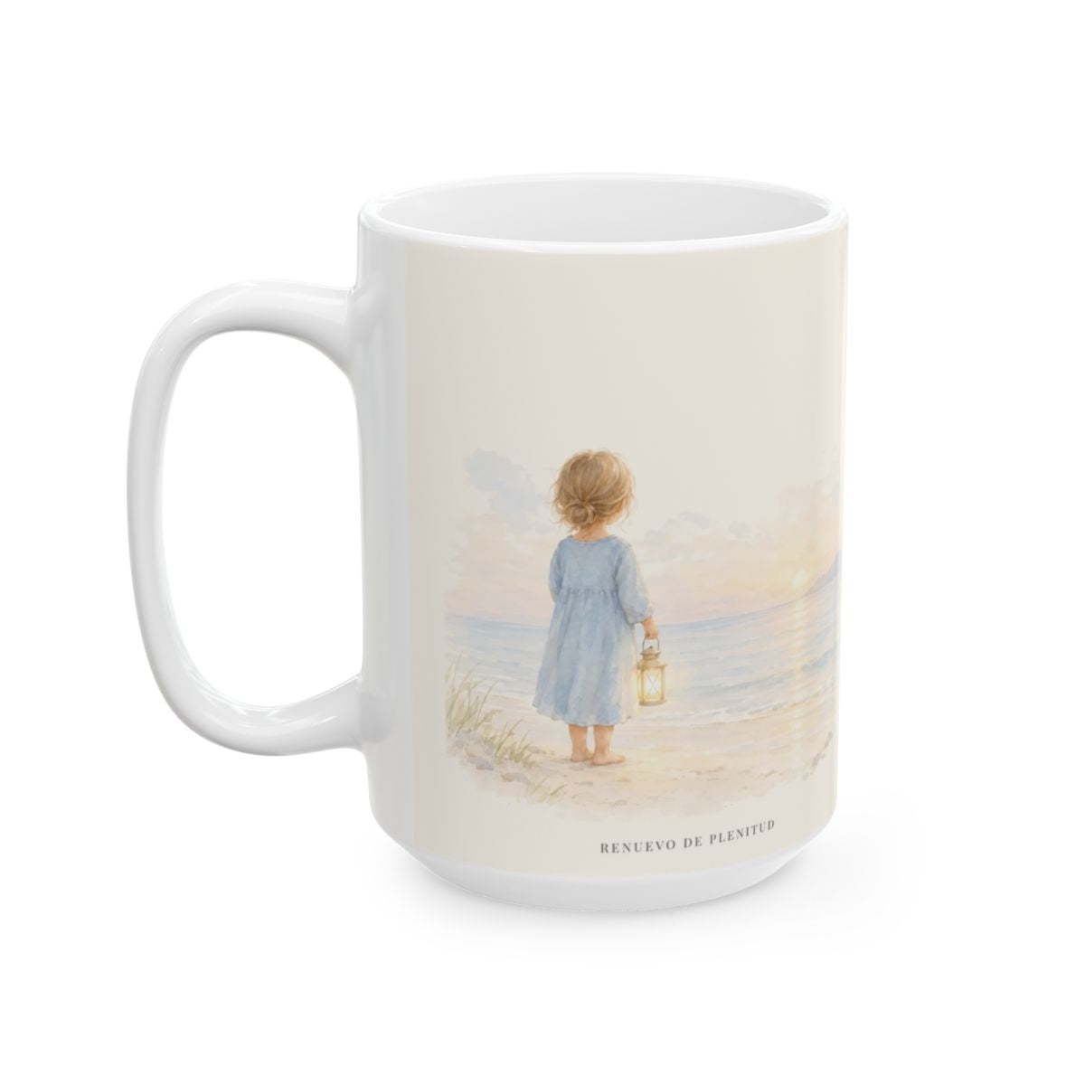 En Tu misericordia confío, Señor | Taza con arte cristiano | Salmo 13:1-2, 5 — 15 oz · Cara ilustrada