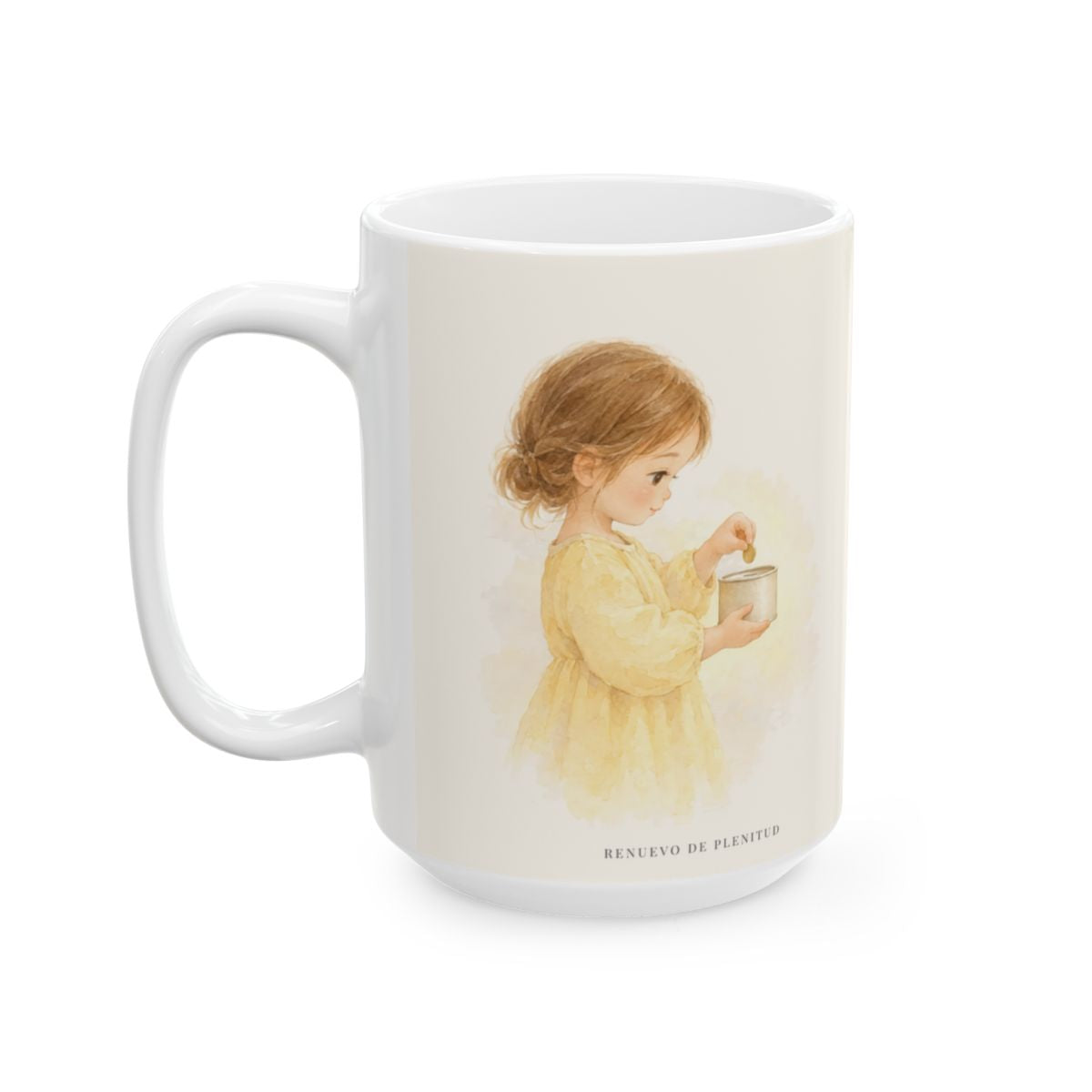 En Dios he confiado, no temeré | Taza cristiana con frase devocional | Salmo 56:3-4 — 15 oz · Cara ilustrada