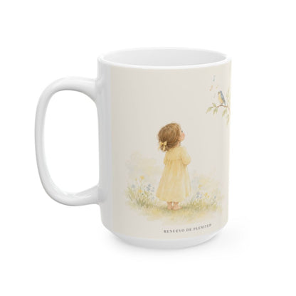 Cantaré a Jehová porque me ha hecho bien | Taza cristiana para regalar | Salmo 13:5-6 — 15 oz · Cara ilustrada