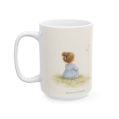 La prisa del corazón no agrada a Dios | Taza cristiana con frase devocional | Proverbios 14:29 — 15 oz · Cara ilustrada