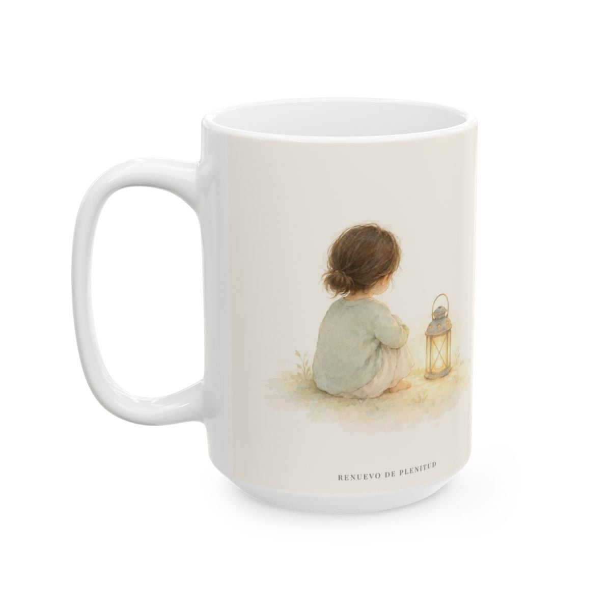Dios sostiene lo que yo ya no puedo sostener | Taza de inspiración bíblica | Salmo 73:26 — 15 oz · Cara ilustrada