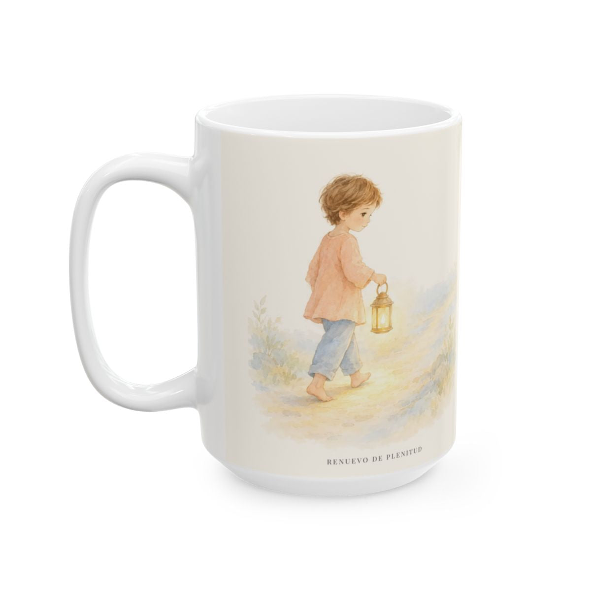 Lámpara es tu palabra a mis pies | Taza devocional de fe | Salmo 119:105 — 15 oz · Cara ilustrada